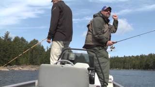 MAINE Fishing  Ice out Landlocked Salmon  GoFishDan [upl. by Tomasine]