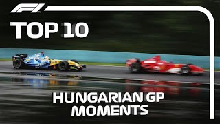 Top 10 Hungarian Grand Prix Moments [upl. by Artie]