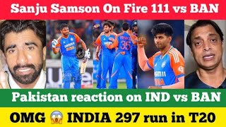 Pak Media Shocked Highest T20 Team Score By Young India Ind Vs Ban 3Rd T20 Highlights Pak Reacts [upl. by Aiuoqes569]