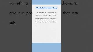 What is Puffery Advertising  Student Notes [upl. by Ruggiero]