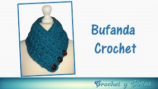 Bufanda cuello tejida a crochet ganchillo [upl. by Halilad855]