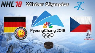 Winter Olympics 2018  Germany vs Czechia  Quarterfinal  NHL 18 [upl. by Lletnuahs]