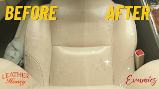 How To TRANSFORM Your Filthy Leather Car Seats EASILY  Save Money With Leather Honey [upl. by Eselahc]