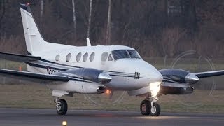 Beechcraft King Air C90GTi  Take Off at Airport BernBelp  Nice Turboprop Sound [upl. by Nylitsirk95]