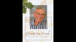 Gedenkdiens Gerrit ten Brink [upl. by Hanoy]