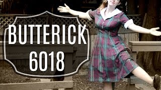 Sewing a Retro Dress Butterick 6018 [upl. by Mcquoid590]