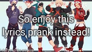 Imposter Imperceptible  MHA Lyrics Prank  Class 1A  Villains pranks the Pro Heroes [upl. by Iruy]