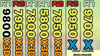 9800x3d vs 7950x3d vs 7800x3d vs 5800x3d vs 9950x vs 9700x vs Intel 285k vs 7950x vs12900k vs 14900k [upl. by Cohleen]