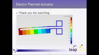 ANSYS Integrated Multiphysics AIM Analysis of an Electro Thermal Actuator  Part 2 Analysis [upl. by Fulmer]