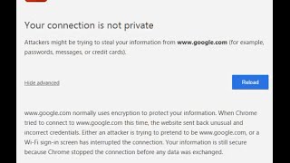 How to fix NETERRCERTDATEINVALID Privacy error quotYour connection is not privatequot Google Chrome [upl. by Drofwarc]