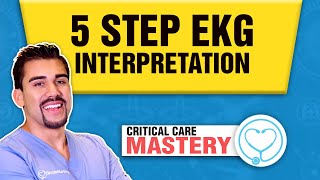 EKG Rhythms  5Step Interpretation  Easy How To [upl. by Cordalia262]