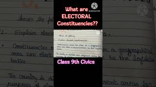 Explain Electoral Constituencies Class 9th civics 🇮🇳 chapter 3 🗳️  Electoral Politics  🙏 [upl. by Caundra]