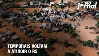 Temporais voltam a atingir o RS [upl. by Yrral]