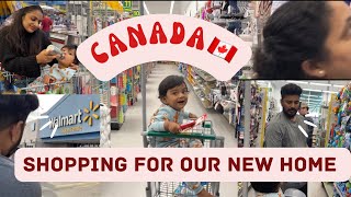 Shopping for our new home🇨🇦 Canada Shopping Vlog Home Essentials Parvathy Somanath [upl. by Eilra188]