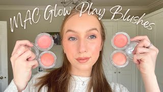 MAC Glow Play Blush 🤍  Swatches amp Try on [upl. by Osrit]