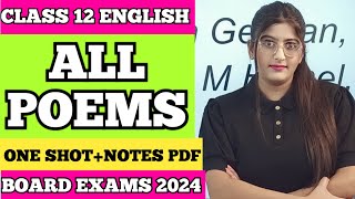 All Poem Class 12 English Board Exam 2024 [upl. by Bullivant618]