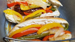 Ninja Foodi Italian Sausage with Peppers amp Onions johnsonville brats [upl. by Calendra882]