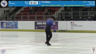 YuHsiang Li – 2024 Trophy Métropole Nice Côte d’Azur FS [upl. by Jesse]