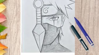 How to draw kakashi stepbystep  Naruto art [upl. by Kalmick]