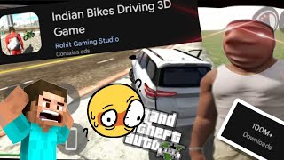 GTA v ki sasti copy 🤣🤣 Indian bike driving 3D game gta5 [upl. by Hepsoj]