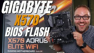 How to Flash the BIOS on Gigabyte X570 Aorus Elite WiFi Motherboard with QFlash Plus [upl. by Loseff]