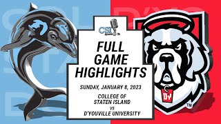 Full Game Highlights Mens Basketball vs DYouville University  1823 [upl. by Bridie249]