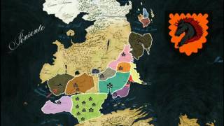 Mapa de Las Casas del Norte  ASOIAF [upl. by Kcirderfla]