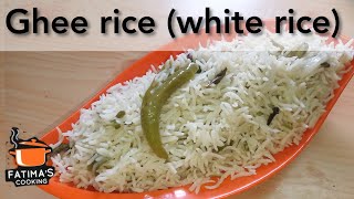 Ghee rice  white rice  Fathimas Cooking [upl. by Ytsirc]