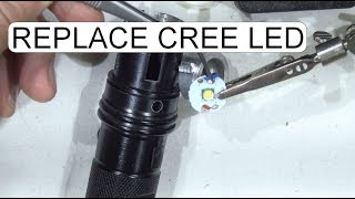 REPLACE TORCH FLASH LIGHT LED CHIP CREE XML T6 U2 [upl. by Azmuh]