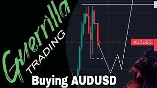 GUERRILLA TRADING  BUY SETUP ON AUDUSD [upl. by Ydnar]