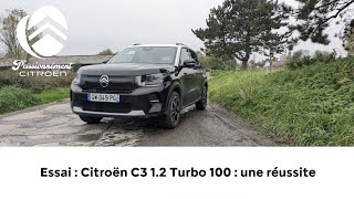 Essai Citroën C3 12 Turbo 100  une réussite [upl. by Ardnalac]