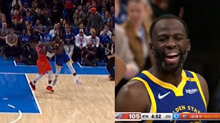 Draymond Green takes a swing at Lu Dort and hits him in the head vs OKC 😳 [upl. by Jaclyn]