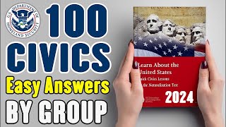 2024 100 Civics Questions for The US Citizenship Interview 2008 version Civics Test By Group [upl. by Imaj]