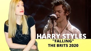 Vocal Coach Reacts HARRY STYLES quotFallingquot Live The Brits 2020 [upl. by Oniratac]