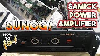 How to fix Samick CA2400W Power Amplifier One Channel Burned [upl. by Ecerehs]