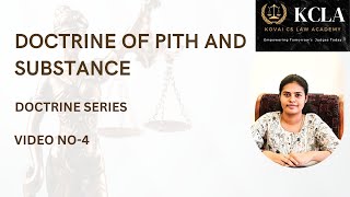 DOCTRINE OF PITH AND SUBSTANCE explained in Tamil with notes [upl. by Nimzaj275]