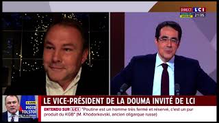 Le pauvre Piotr Tolstoï 💩 fait face à ses contradictions  Entretien avec Darius Rochebin sur LCI [upl. by Hemingway]