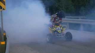 Suzuki LTR 450 Burnout [upl. by Llenrup]