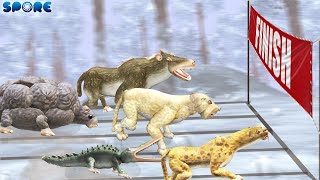 Prehistoric Beasts Race 2  Prehistoric Beast Battle S2  SPORE [upl. by Arahas]