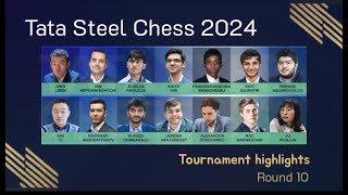 Tata Steel Chess 2024 Tournament highlights Round10 [upl. by Laerol362]