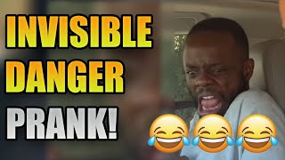 INVISIBLE DANGER PRANK Try Not To Laugh 4 😂  Acting Scared Compilation 🤣🤣🤣 [upl. by Sefton]