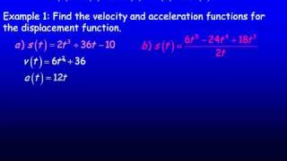 Velocity Acceleration and Second Derivatives [upl. by Enomis388]