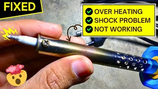 SOLVED 220v 60 Watt Soldering Iron Overheating Shock Problem Not Working Solution DIY Fix [upl. by Efren]