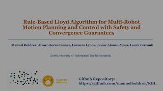 RuleBased Lloyd Algorithm for MultiRobot Motion Planning and Control [upl. by Yelik403]