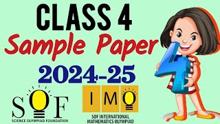 Class 4 IMO sample paper 202425  IMO sample paper  Maths olympiad for class 4 [upl. by Aninahs409]