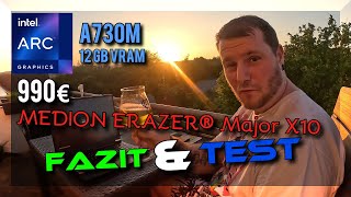 Gaming Laptop Medion Erazer Major x10 Intel ARC 12GB Vram A730M Test [upl. by Croom]