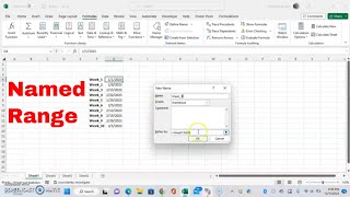 Named Ranges and How to Make Multiple Named Ranges At The Same Time [upl. by Sousa]