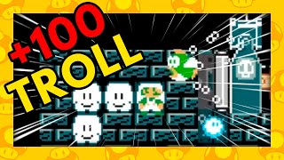 Mas de 100 Trolleos en este Nivel Troll Super Mario Maker 2 [upl. by Peony279]