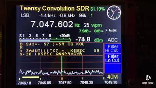 RTTY  ham radio transmission decoding with the Teeny Convolution SDR [upl. by Seabrook]