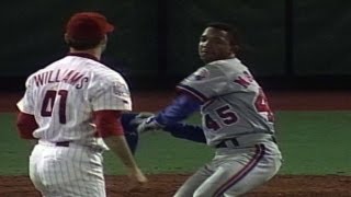 Pedro Martinez gets plunked and charges the mound [upl. by Teodoro401]